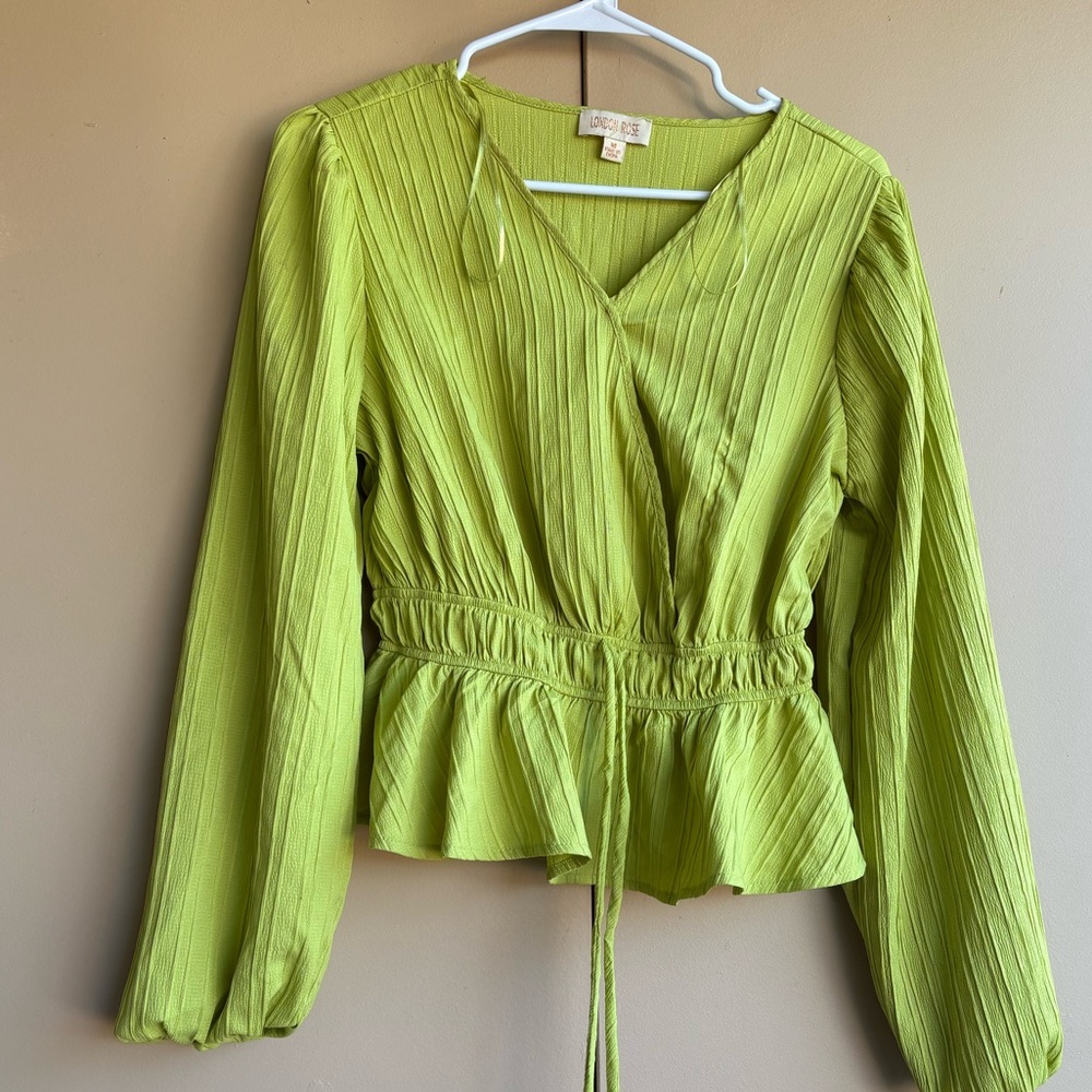 London rose women’s puff sleeve long sleeve top